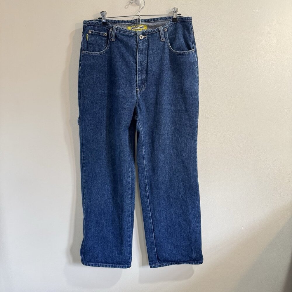Vintage 90s We Wear Nothing Jeans 16 Carpenter Baggy Relaxed Heavy Denim Grunge